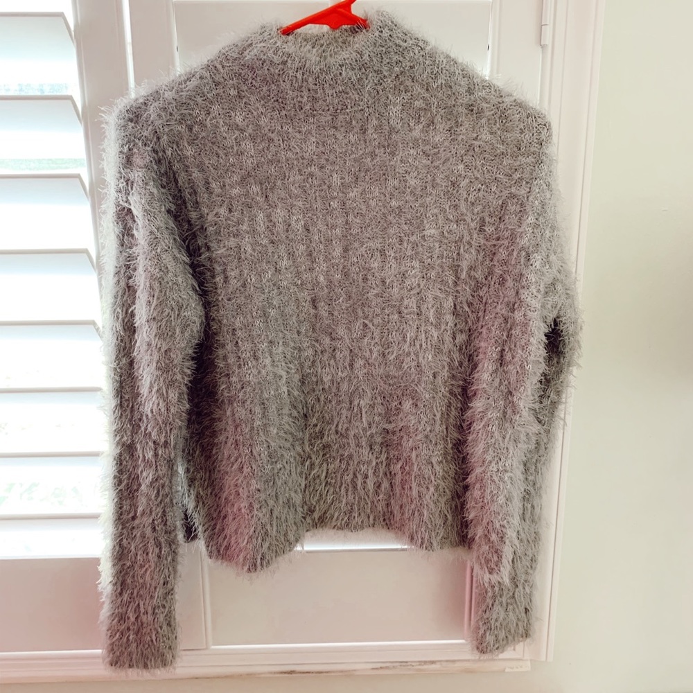Grey fuzzy sweater